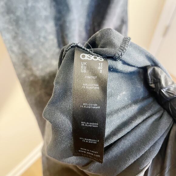 ASOS Marled Midi Dress Gray Purple Ombre Size US 8 Stretch - Picture 6 of 7